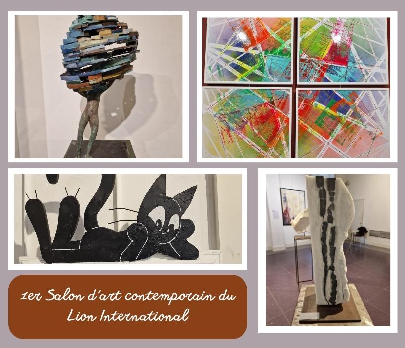 1er salon d'art contemporain du LIONS INTERNATIONAL au cloître Saint Louis Avignon  du 18 novembre au 3 décembre 2023 : Un voyage entre formes et couleurs.
