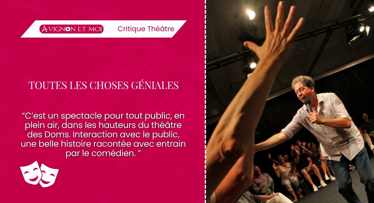 Toutes les choses géniales : Théâtre
