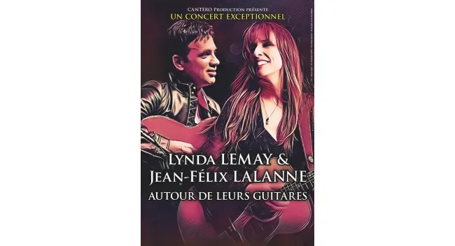 Lynda Lemay et Jean-Félix Lalanne autour de leurs guitares