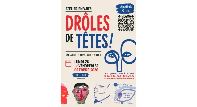 Atelier de dessin jeune public - Drôles de têtes !