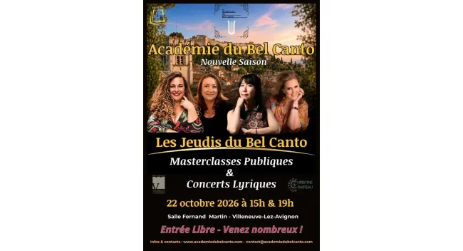 Les Jeudis du Bel Canto – Masterclasses publiques & concert lyrique