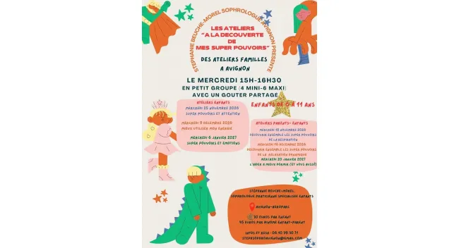 Ateliers famille A la découverte de mes super pouvoirs